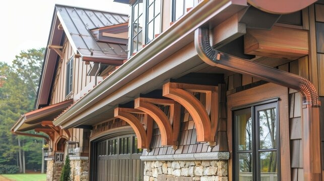 Luxury Home with Custom Woodwork, Copper Gutters, and Stone Accents